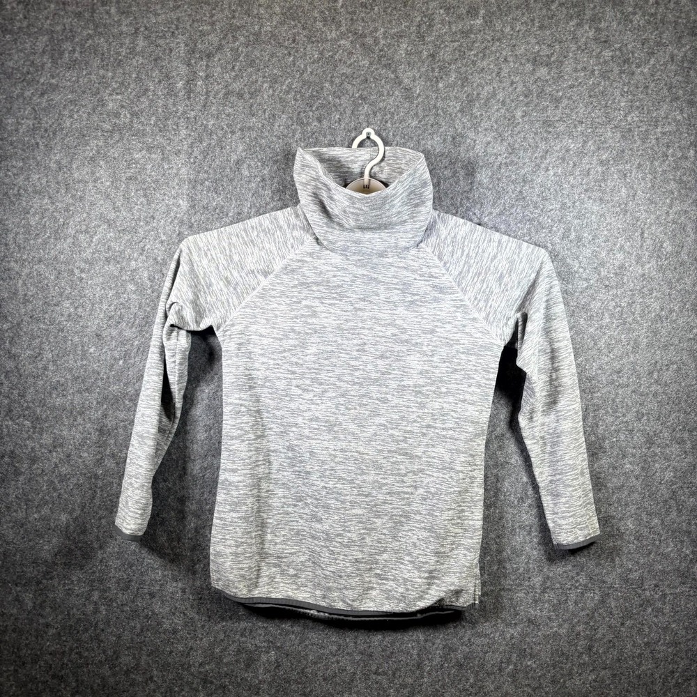 Tek Gear Sweatshirt Women's M Gray Performance Raglan Sleeve High Neck Athletic